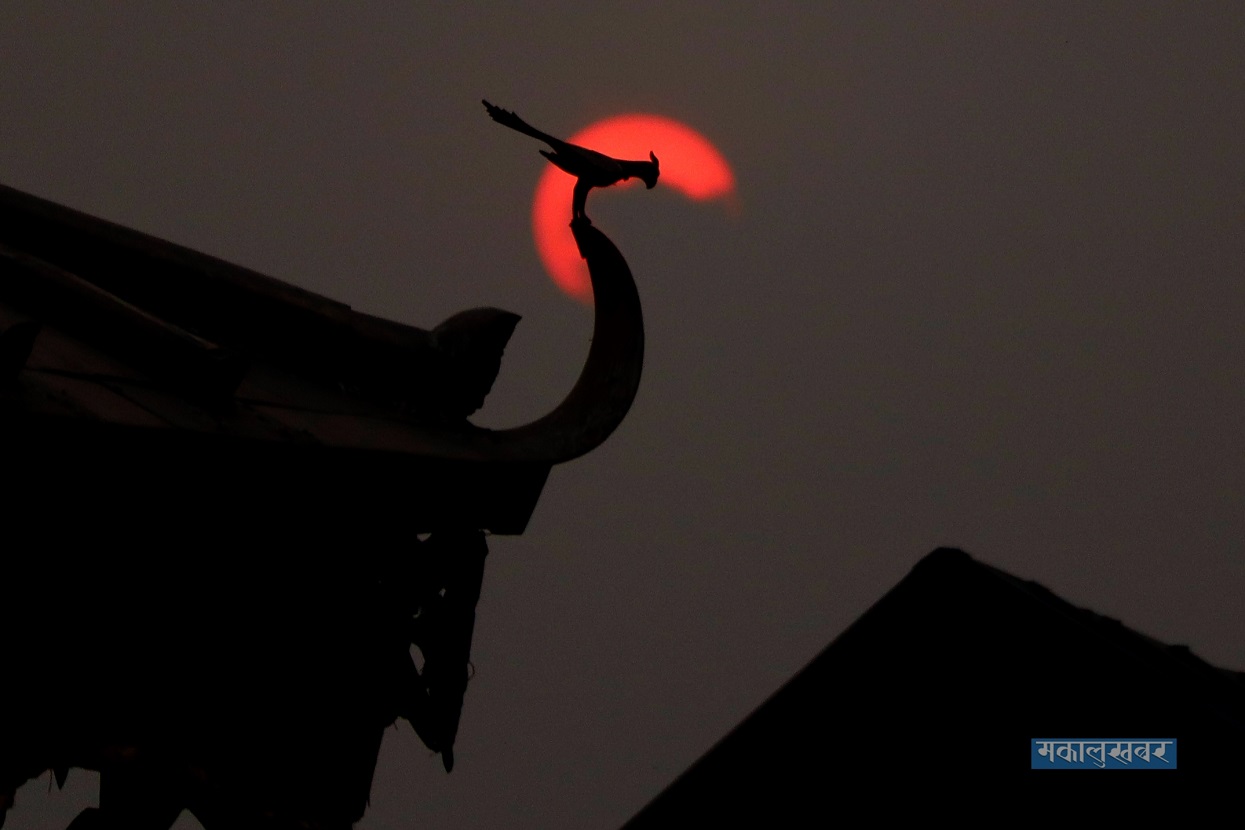 Sunset view from Kathmandu.