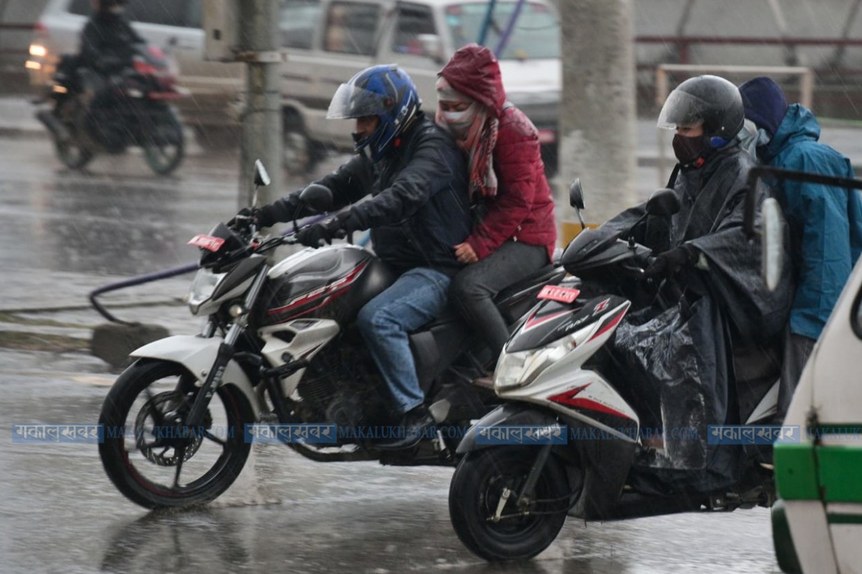 काठमाडौँसहित देशका अधिकांश स्थानमा वर्षा