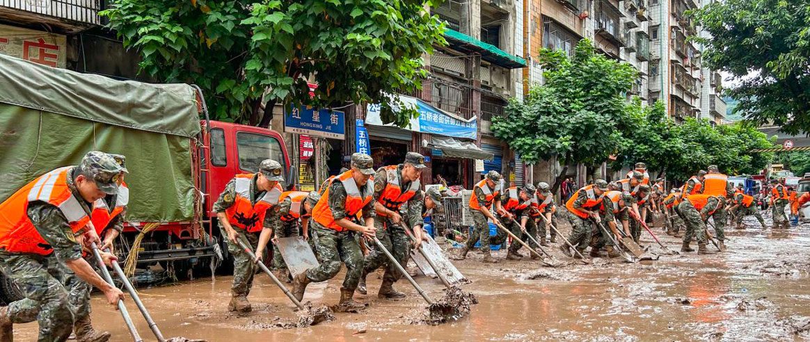 चीनमा भीषण बाढीबाट १३ कराेड नागरिक प्रभावित, उद्धार कार्य जारी