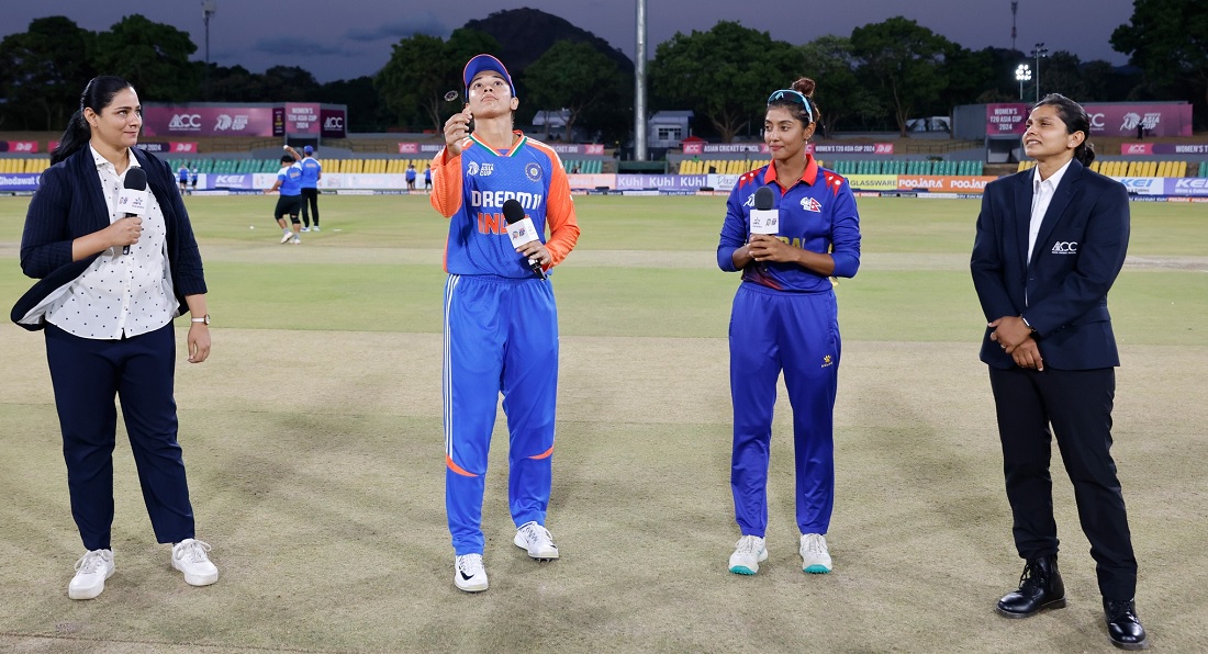 महिला एसिया कप क्रिकेट : भारतविरुद्ध पहिले फिल्डिङ गर्दै नेपाल