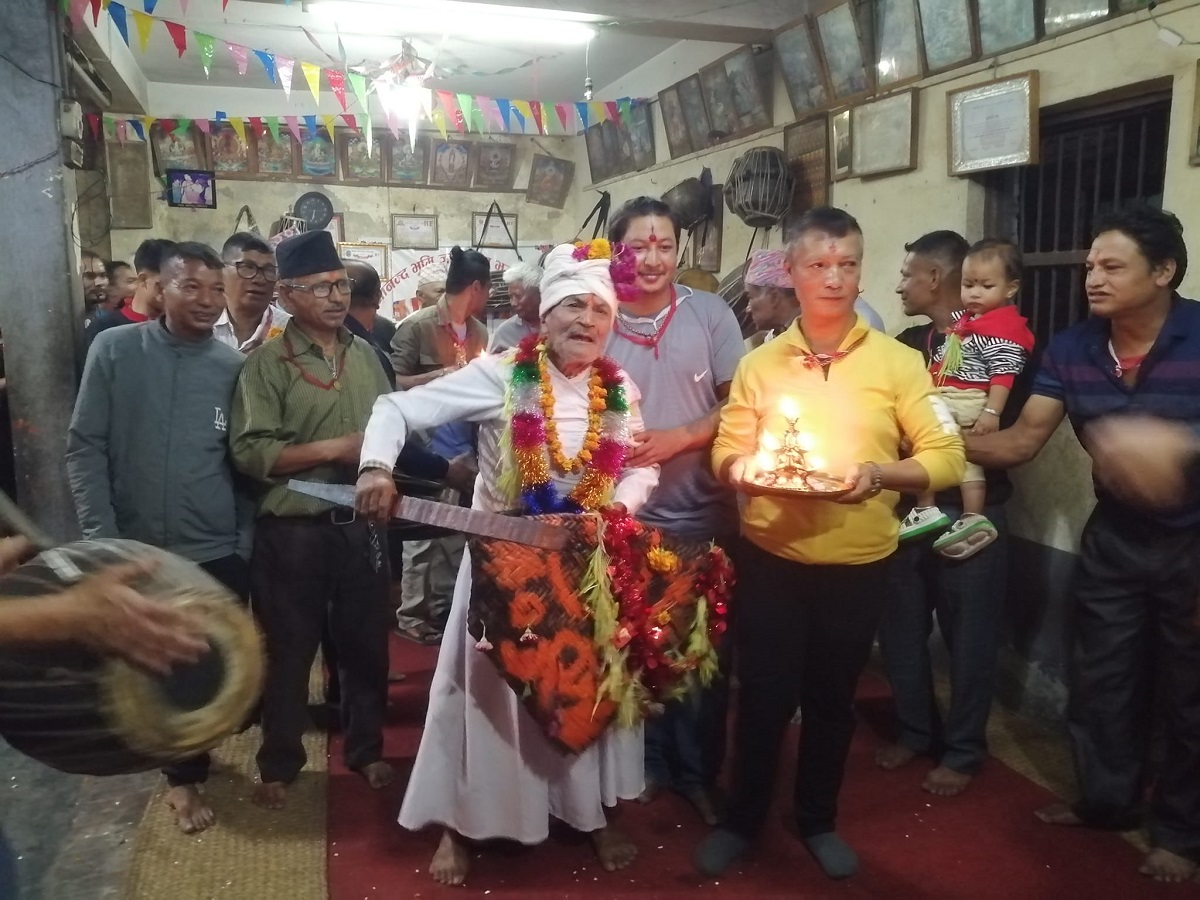 पेसागत हतियार प्रदर्शन गर्दै मनाइयो पाँय् न्ह्याकेगु जात्रा