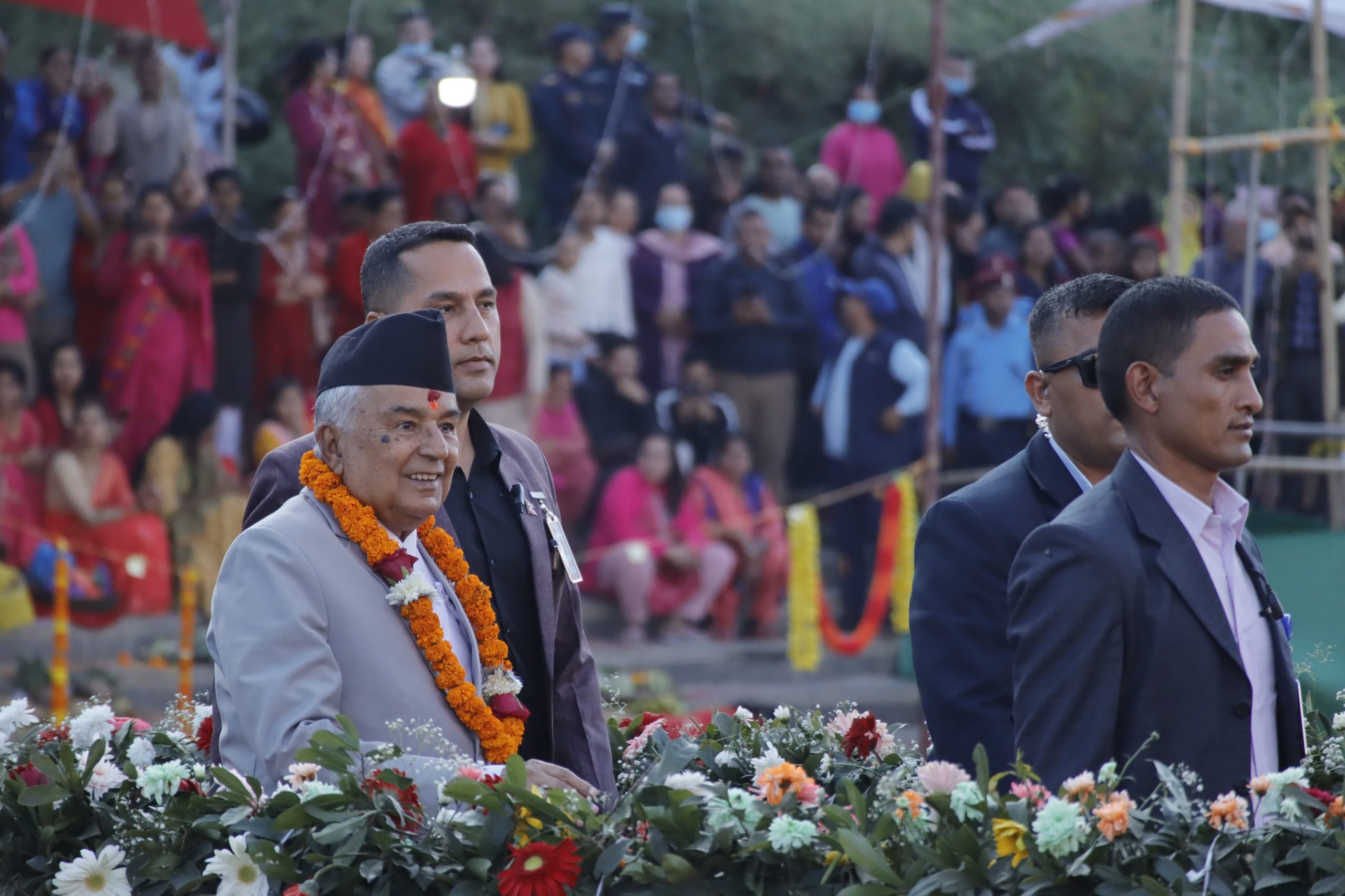 छठ पूजाका लागि गुहेश्वरी पुगे राष्ट्रपति पौडेल (तस्बिरहरू)