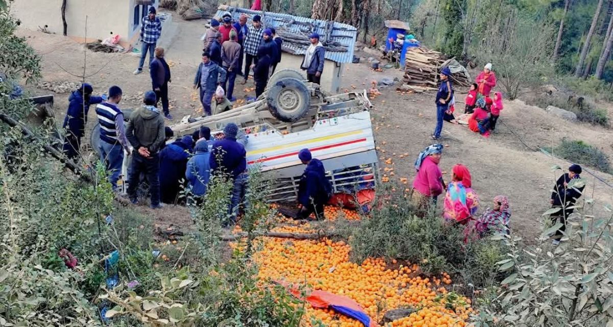 सुन्तला बोकेको पिकअप दुर्घटना : चालकको मृत्यु, तीनजना गम्भीर